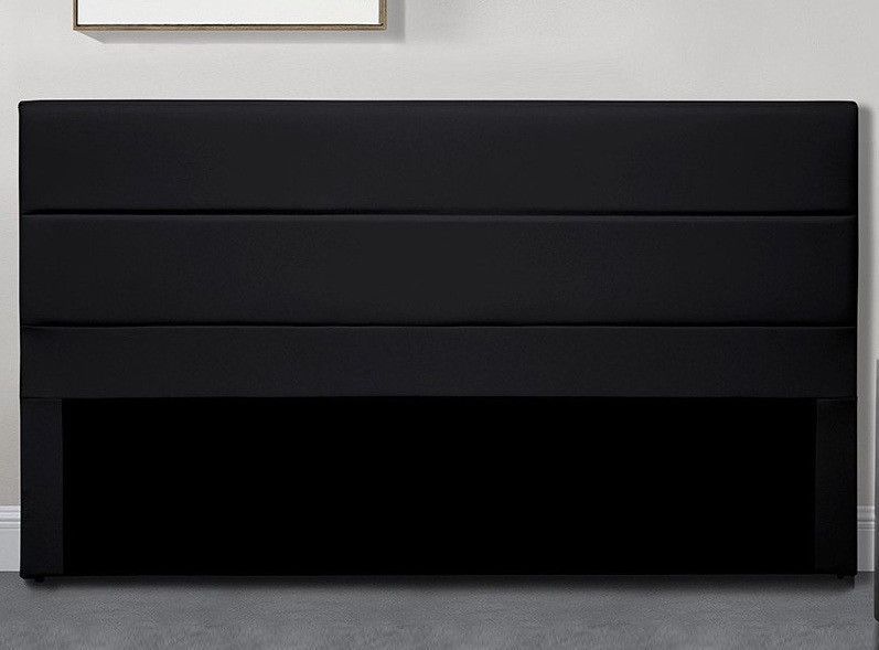 Tête de lit simili cuir noir Vamax 160 cm - Photo n°1