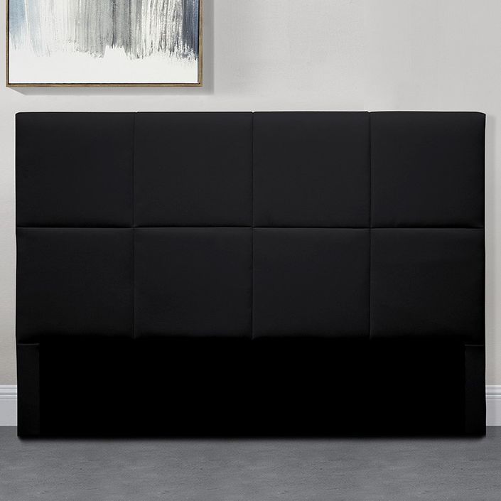 Tête de lit simili cuir noir Lexia 160 cm - Photo n°1