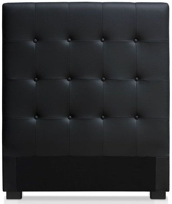 Tête de lit simili cuir noir Luxa L 90 cm - Photo n°1