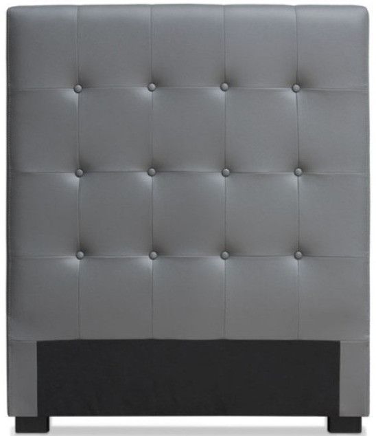Tête de lit simili Luxa gris 90 - Photo n°1