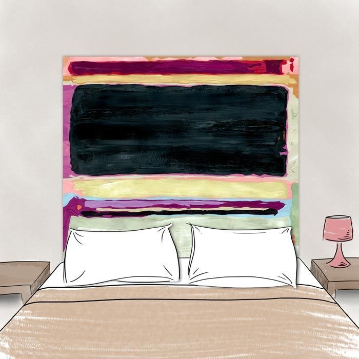 Tête de lit Tissu Black Board - Photo n°1
