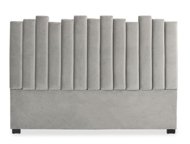 Tête de lit velours argenté Avenel 180 cm - Photo n°1