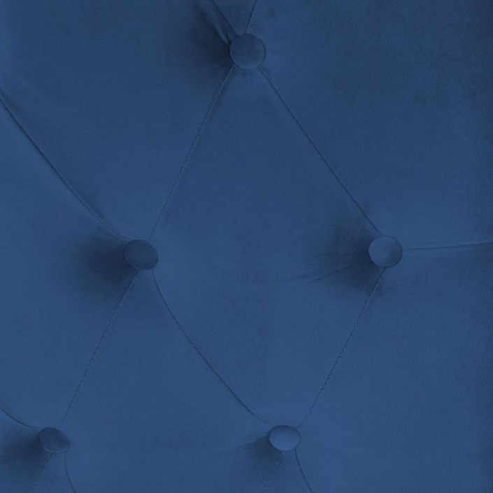 Tête de lit velours bleu et métal doré Riella 160 cm - Photo n°4