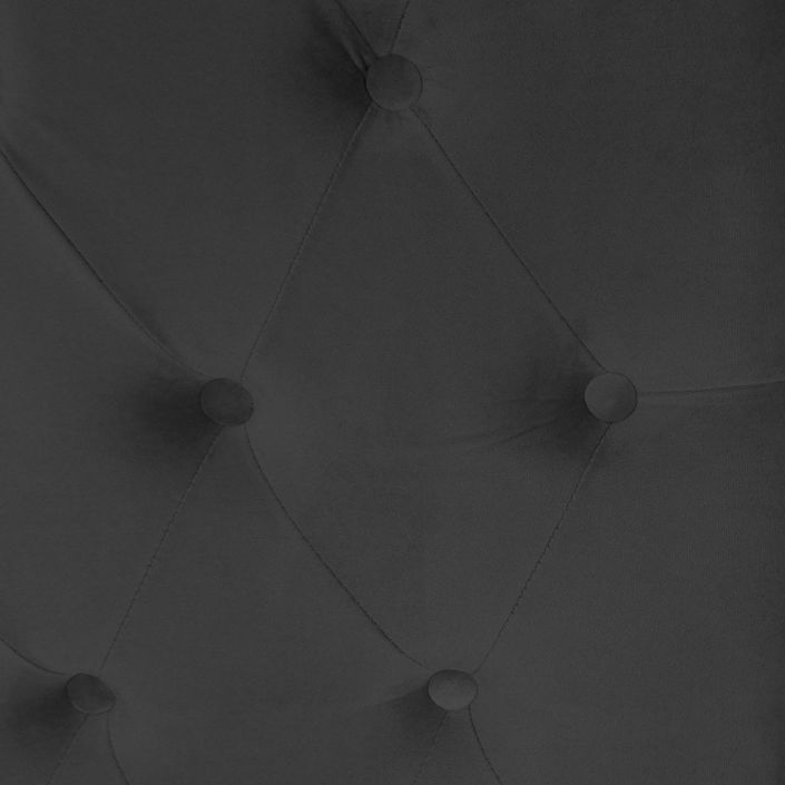 Tête de lit velours noir et métal doré Riella 140 cm - Photo n°5