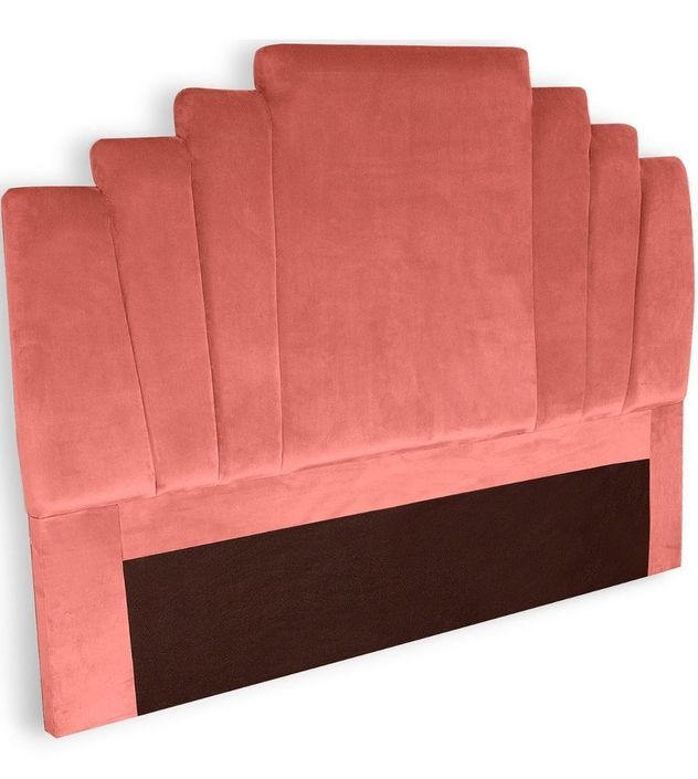 Tête de lit velours rose Aria L 160 cm - Photo n°2