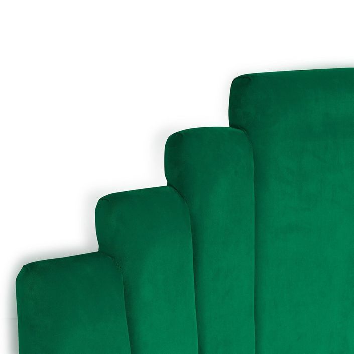 Tête de lit velours vert Aria L 140 cm - Photo n°4