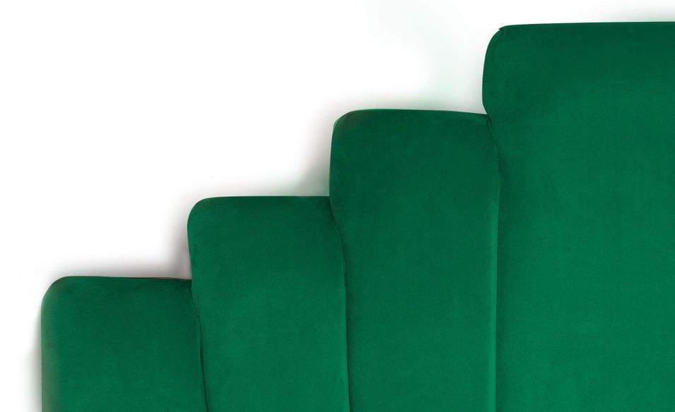 Tête de lit velours vert Aria L 140 cm - Photo n°5