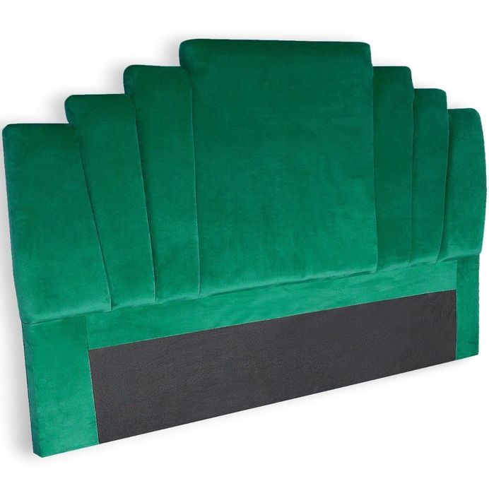 Tête de lit velours vert Aria L 180 cm - Photo n°2