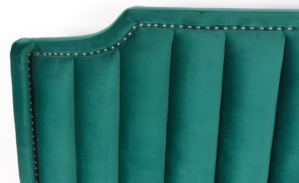 Tête de lit velours vert Daro L 160 cm - Photo n°5