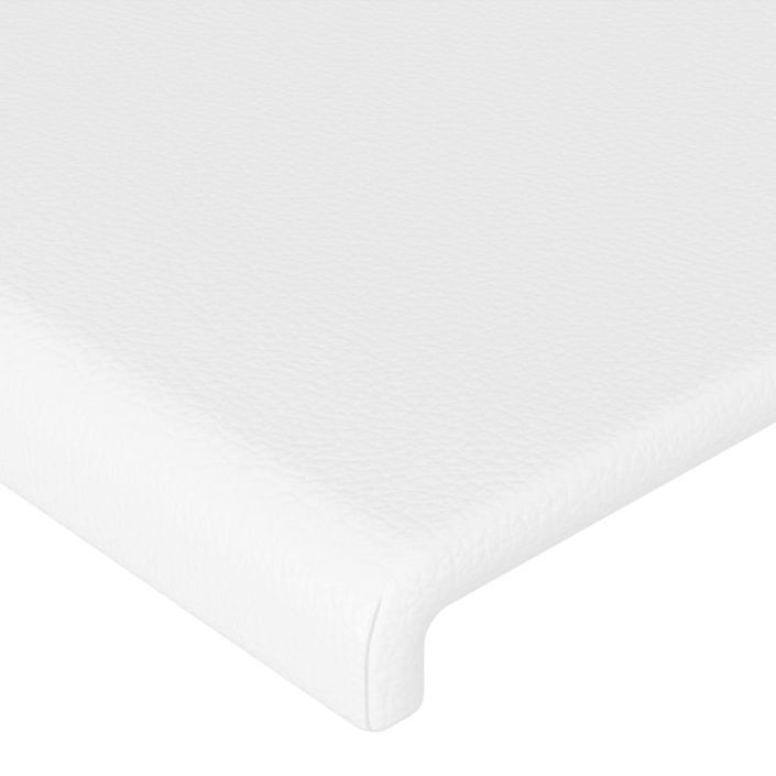 Têtes de lit 2 pcs Blanc 100x5x78/88 cm Similicuir - Photo n°4