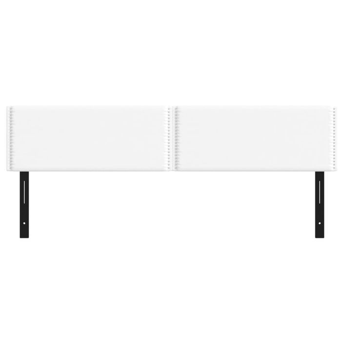 Têtes de lit 2 pcs blanc 80x5x78/88 cm similicuir - Photo n°3