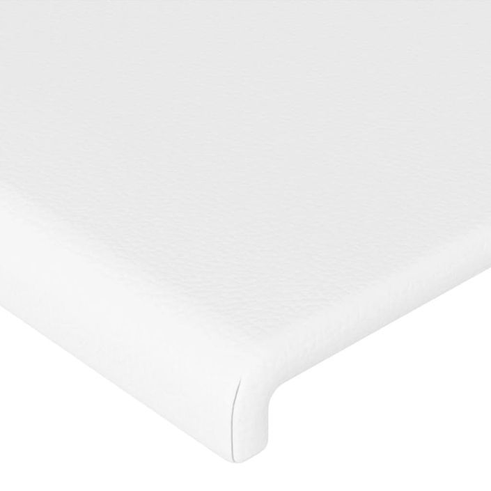 Têtes de lit 2 pcs Blanc 90x5x78/88 cm Similicuir - Photo n°4