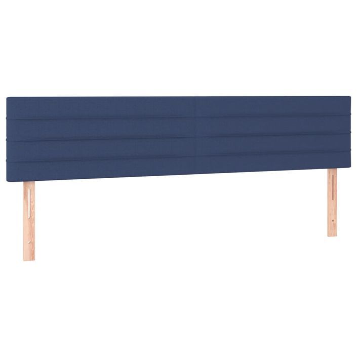 Têtes de lit 2 pcs Bleu 100x5x78/88 cm Tissu - Photo n°2