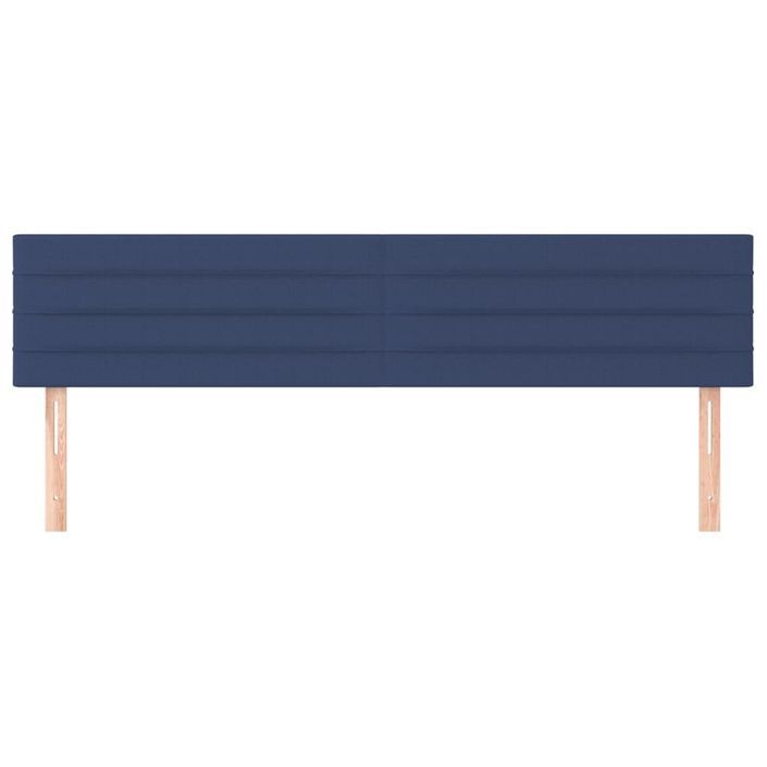 Têtes de lit 2 pcs Bleu 100x5x78/88 cm Tissu - Photo n°3