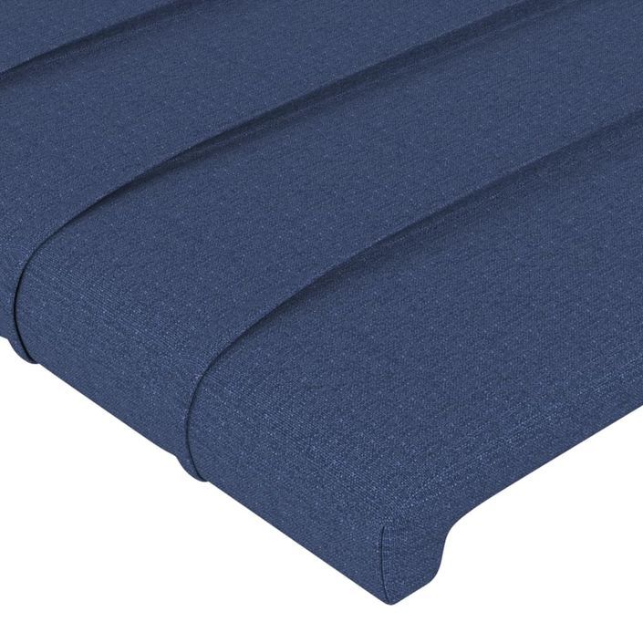 Têtes de lit 2 pcs Bleu 100x5x78/88 cm Tissu - Photo n°4