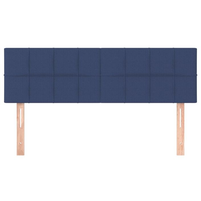 Têtes de lit 2 pcs Bleu 72x5x78/88 cm Tissu - Photo n°3