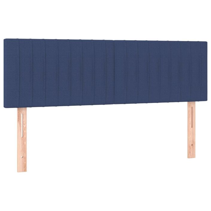 Têtes de lit 2 pcs Bleu 72x5x78/88 cm Tissu - Photo n°2