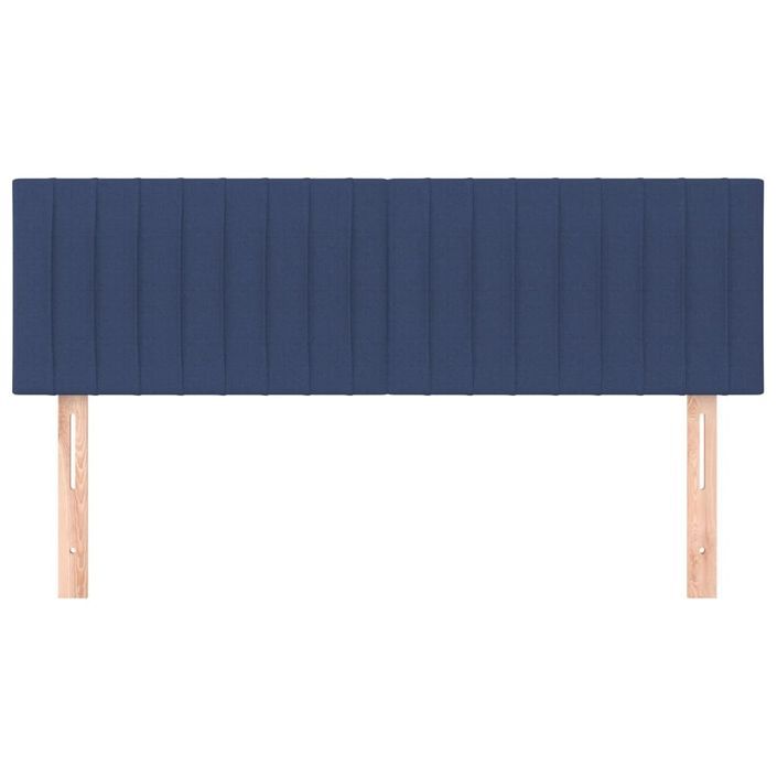 Têtes de lit 2 pcs Bleu 72x5x78/88 cm Tissu - Photo n°3