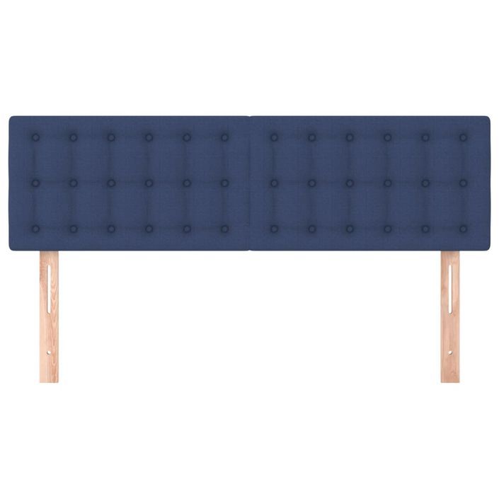 Têtes de lit 2 pcs Bleu 72x5x78/88 cm Tissu - Photo n°3