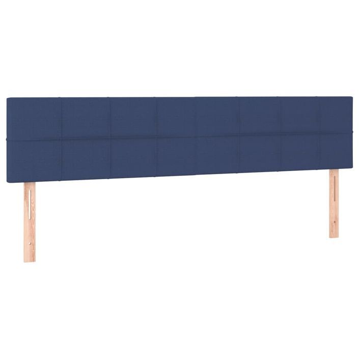 Têtes de lit 2 pcs Bleu 80x5x78/88 cm Tissu - Photo n°2