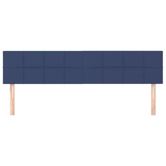 Têtes de lit 2 pcs Bleu 80x5x78/88 cm Tissu - Photo n°3