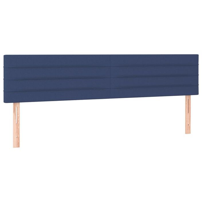 Têtes de lit 2 pcs Bleu 80x5x78/88 cm Tissu - Photo n°2