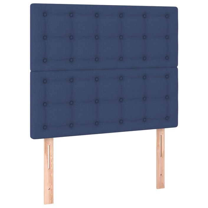 Têtes de lit 2 pcs Bleu 80x5x78/88 cm Tissu - Photo n°2