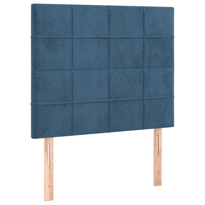 Têtes de lit 2 pcs Bleu foncé 80x5x78/88 cm Velours - Photo n°2