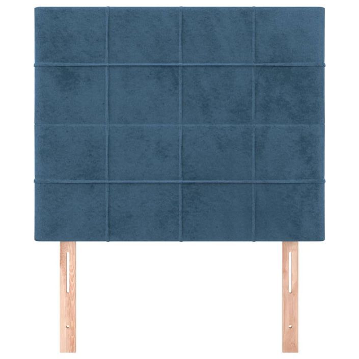 Têtes de lit 2 pcs Bleu foncé 80x5x78/88 cm Velours - Photo n°3