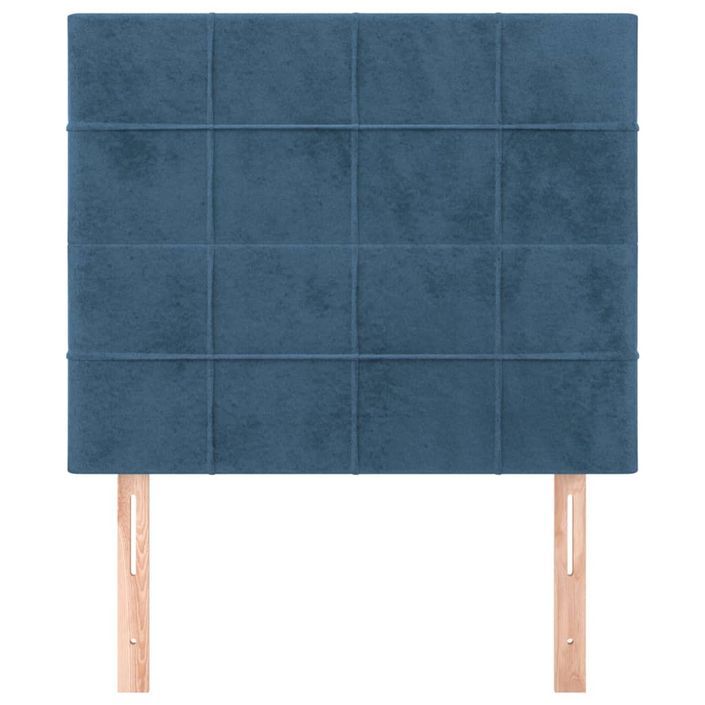 Têtes de lit 2 pcs Bleu foncé 90x5x78/88 cm Velours - Photo n°3