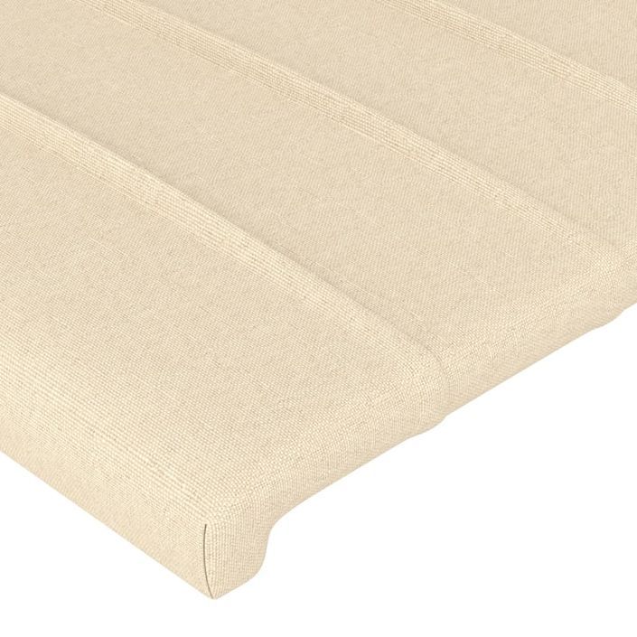 Têtes de lit 2 pcs Crème 100x5x78/88 cm Tissu - Photo n°4