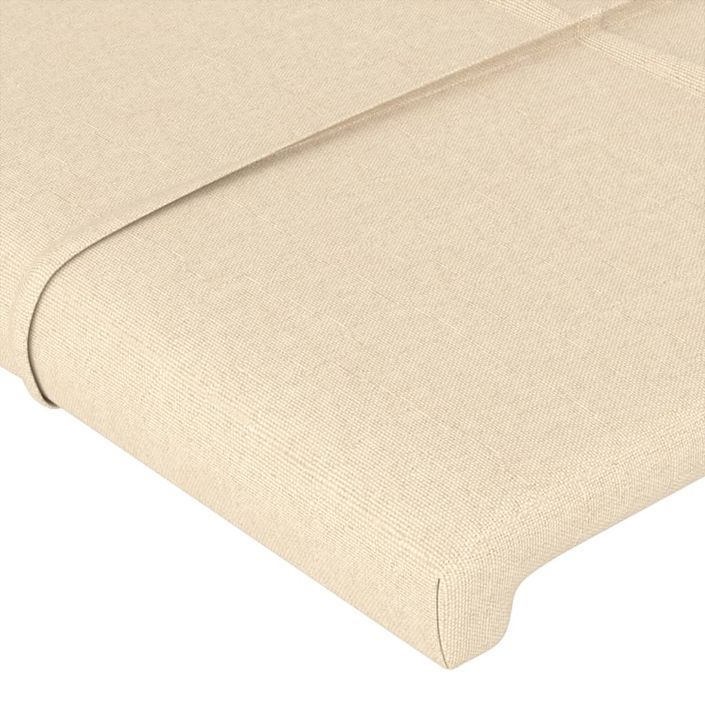 Têtes de lit 2 pcs Crème 100x5x78/88 cm Tissu - Photo n°4