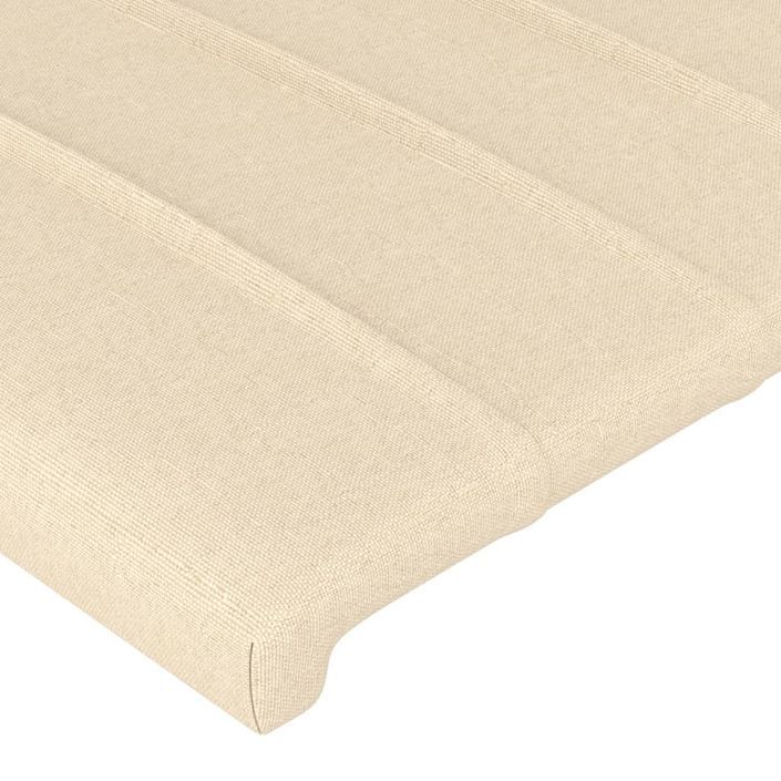 Têtes de lit 2 pcs Crème 100x5x78/88 cm Tissu - Photo n°4