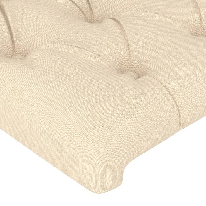 Têtes de lit 2 pcs Crème 100x7x78/88 cm Tissu - Photo n°4