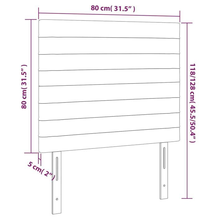 Têtes de lit 2 pcs Crème 80x5x78/88 cm Tissu - Photo n°8