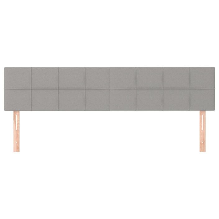 Têtes de lit 2 pcs Gris clair 100x5x78/88 cm Tissu - Photo n°3