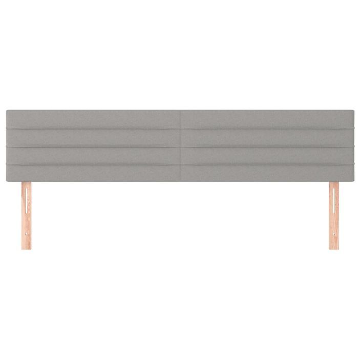 Têtes de lit 2 pcs Gris clair 100x5x78/88 cm Tissu - Photo n°3