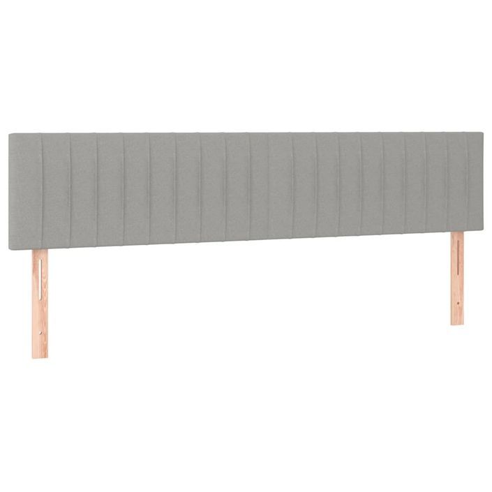 Têtes de lit 2 pcs Gris clair 100x5x78/88 cm Tissu - Photo n°2