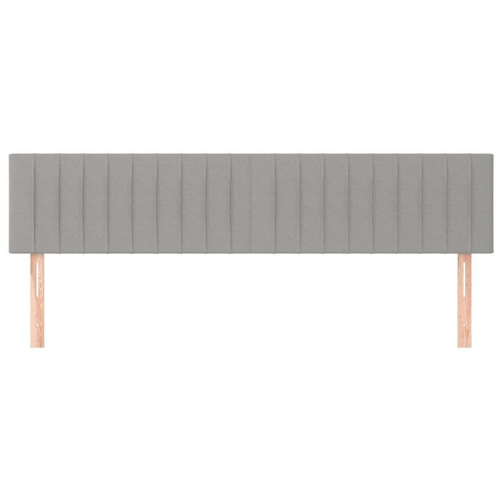 Têtes de lit 2 pcs Gris clair 100x5x78/88 cm Tissu - Photo n°3