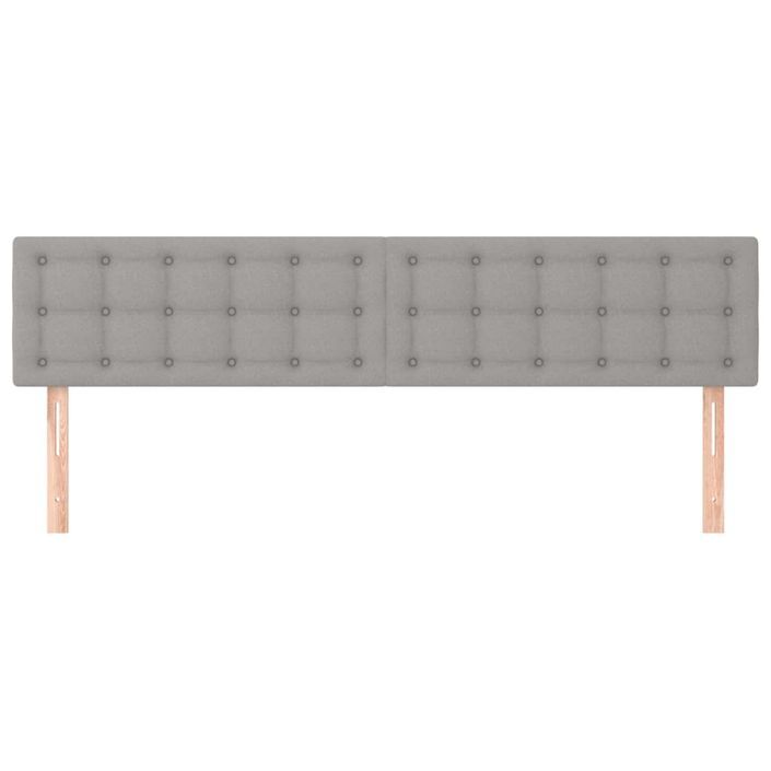 Têtes de lit 2 pcs Gris clair 100x5x78/88 cm Tissu - Photo n°3