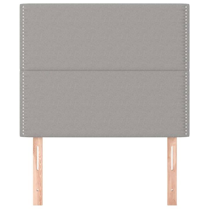 Têtes de lit 2 pcs Gris clair 100x5x78/88 cm Tissu - Photo n°3