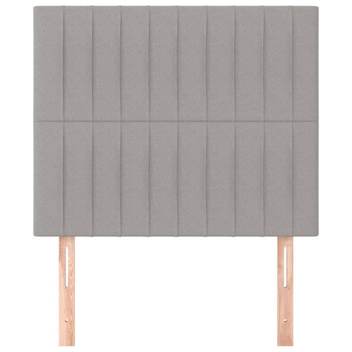 Têtes de lit 2 pcs Gris clair 100x5x78/88 cm Tissu - Photo n°3