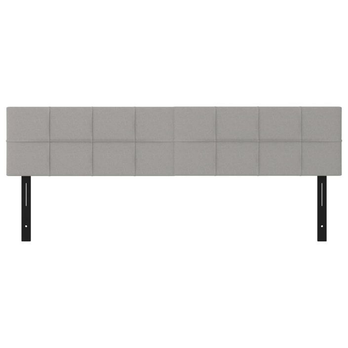 Têtes de lit 2 pcs gris clair 100x5x78/88 cm tissu - Photo n°3