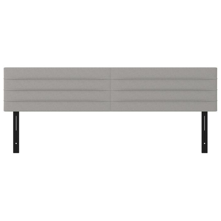 Têtes de lit 2 pcs gris clair 100x5x78/88 cm tissu - Photo n°3