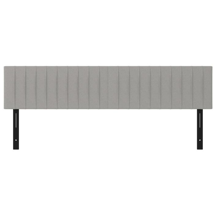 Têtes de lit 2 pcs gris clair 100x5x78/88 cm tissu - Photo n°3