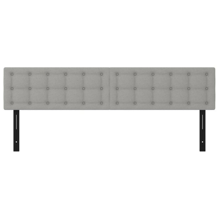 Têtes de lit 2 pcs gris clair 100x5x78/88 cm tissu - Photo n°3