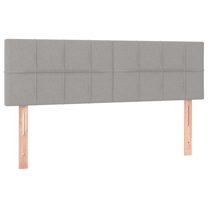 Têtes de lit 2 pcs Gris clair 72x5x78/88 cm Tissu - Photo n°2