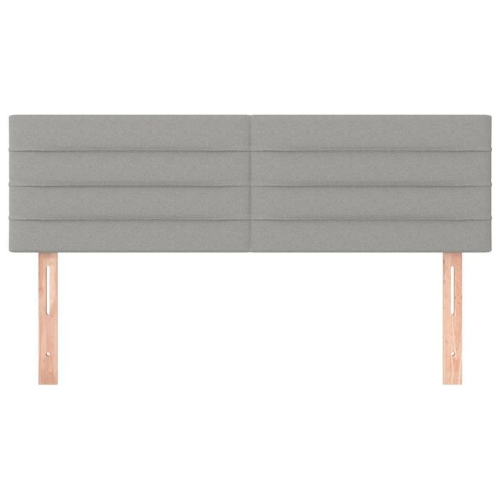 Têtes de lit 2 pcs Gris clair 72x5x78/88 cm Tissu - Photo n°3