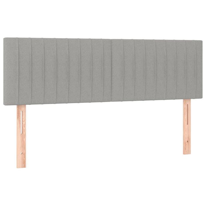 Têtes de lit 2 pcs Gris clair 72x5x78/88 cm Tissu - Photo n°2