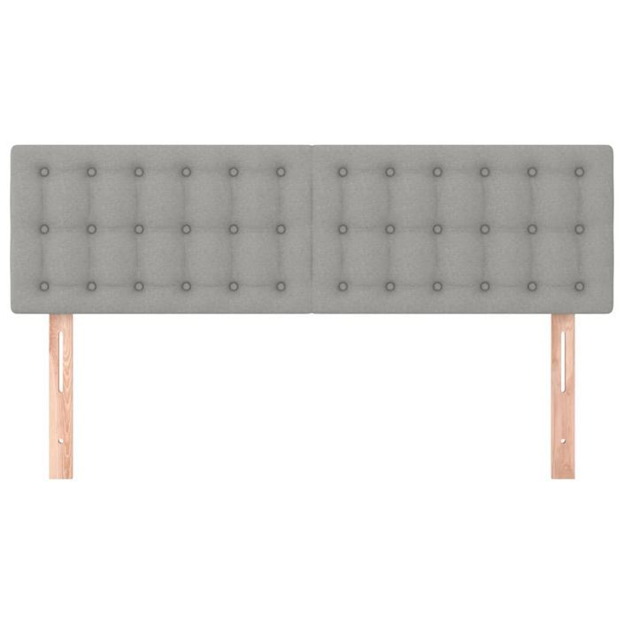 Têtes de lit 2 pcs Gris clair 72x5x78/88 cm Tissu - Photo n°3